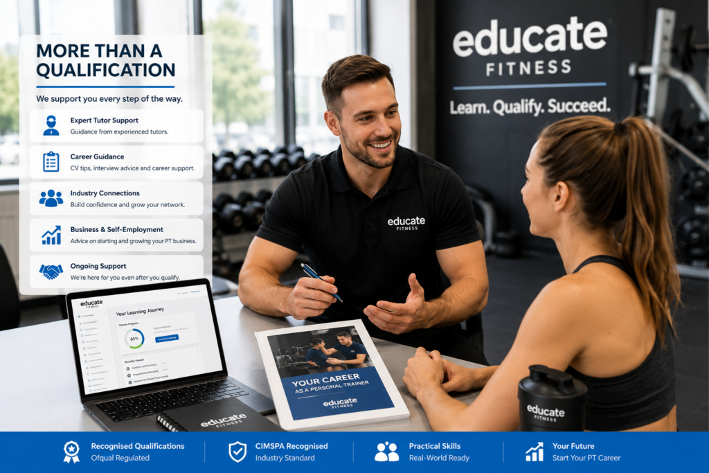 Gym instructor course career support and tutor guidance